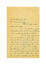 Letter from Miguel Venegas to Juan Venegas, January 19, 1928