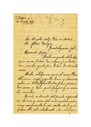 Letter from Miguel Venegas to Juan Venegas, December 22, 1927