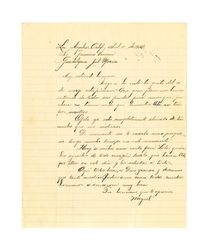 Letter from Miguel Venegas to Francisco Venegas, April 11, 1930