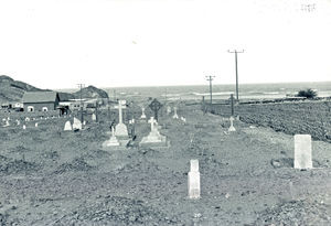 Den kristne kirkegård, hvor Kieth Falkoner og Ahmed ligger begravet. Aden 1966