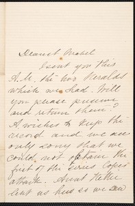 Susan F. Wright (née Silliman), letter