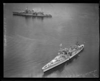 Heavy cruisers, the USS San Francisco and the USS New Orleans, Southern California, 1935-1939