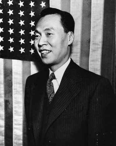 Dr. Stanley H. Chan, professor of Oriental Studies at Loyola University, was the first Chinese civilian to be naturalized in the west following the repeal of the 60 year old Chinese Exclusion Act