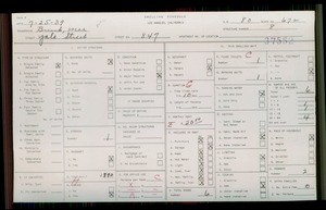 WPA household census for 847 YALE, Los Angeles