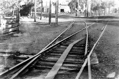 Railroad tracks on Chico street