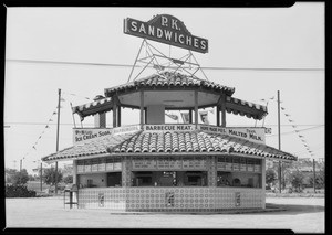 P.K. Sandwich stand, West Vernon Avenue and Crenshaw Boulevard, Los Angeles, CA, 1930