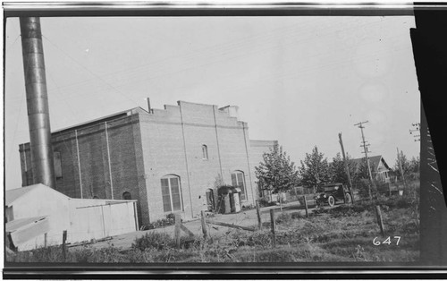 The front of the Tulare Steam Plant