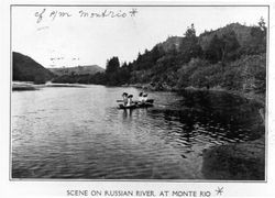 Scene on Russian River at Monte Rio, California, 1905