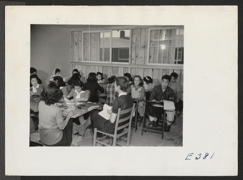The 11th grade class in American History in the temporary High School. Mrs. B.D. Ramsdell. Photographer: Parker, Tom McGehee, Arkansas
