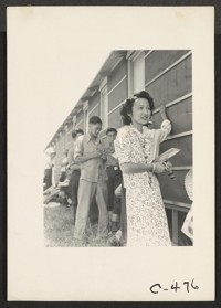 Sacramento, Calif.--This young woman of Japanese ancestry received credentials from the San Jose State College to teach in Junior High