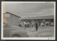 Picture of this center's air-raid alert, which took place May 23. Photographer: McClelland, Joe Amache, Colorado