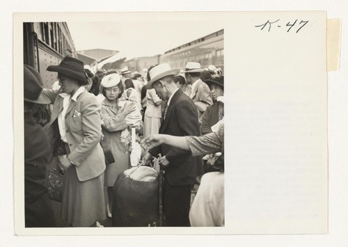 Roaring into Sacramento Monday morning, July 30, a special train of seven cars brought some 450 Japanese American residents of