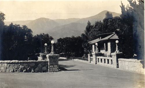 Entrance to Mira Vista, Santa Barbara