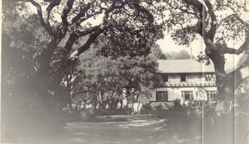 Faculty Glade, showing method of grading lawn to hide crosspath