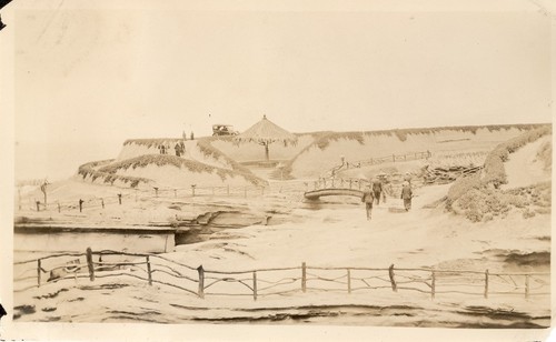 Peculiar treatment of cliffs near Point Loma