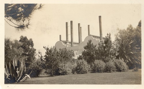 Edison electric power station, Santa Barbara, Trees will grow and hide stacks