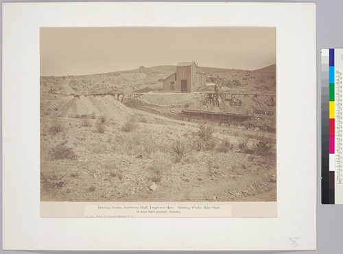 Hoisting Works, Northwest Shaft, Tough-Nut Mine. Hoisting Works, Main Shaft in near back-ground, Arizona