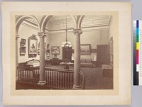 [Darius Ogden Mills residence interior: upstairs gallery]