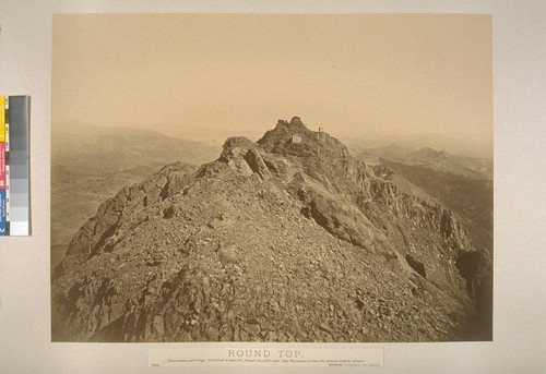 Round Top. From western part of ridge: Cory's Peak on upper left; Summit City middle right; Lake Winnemucca on lower left; Azimuth 10,645 ft. elevation