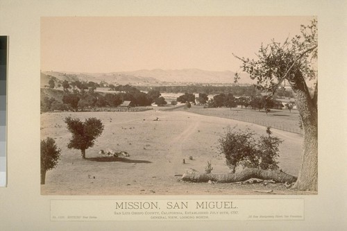 Mission, San Miguel. San Luis Obispo County, California, established July 25th, 1797. General view, looking north