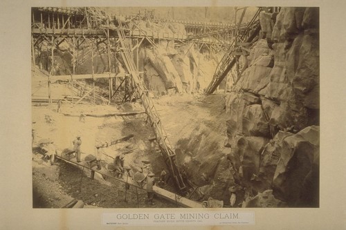 Chinese Laborers Excavating River Gravel