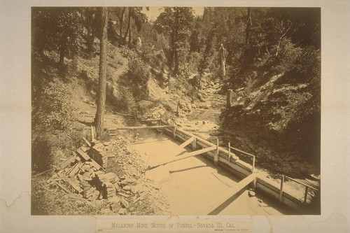 Malakoff Mine, Mouth of Tunnel, Nevada County, California