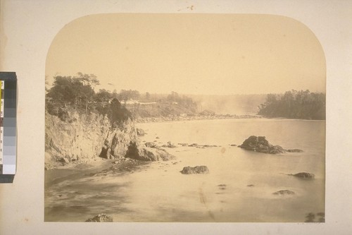 Noyo Lumber Mill and Townsend residence from west of Noyo Bay