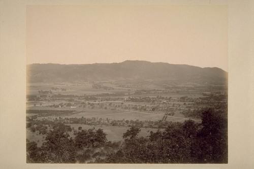 Panorama View of Sonoma Valley, Looking Northwest from the Eastern Foothills Across the Upper Portion of the Valley, Showing Sonoma Mountains (No.3)