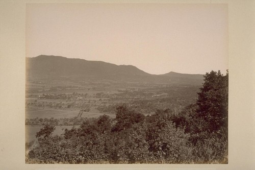 Panorama View of Sonoma Valley, Looking Northwest from the Eastern Foothills, giving a view farther up the Valley than No.3 (No. 4)