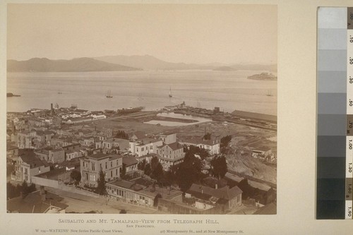 Sausalito and Mt. Tamalpais--View from Telegraph Hill, San Francisco