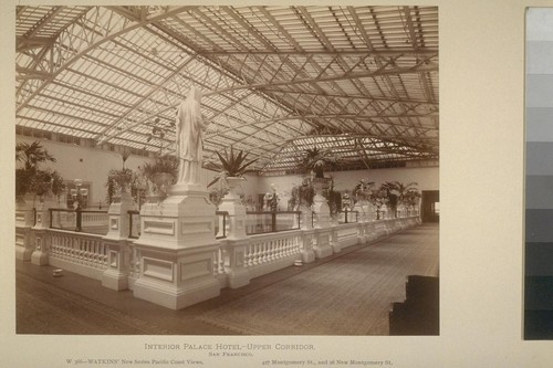 Interior Palace Hotel--Upper Corridor, San Francisco