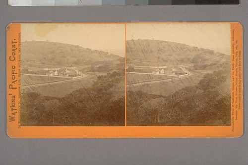 [Santa Clara Valley from W.C. Ralston's, Belmont. Home or stables in the hills, San Mateo County.]