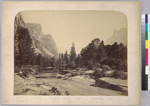 Three Brothers, North Dome, Sentinel [Rock], Yosemite Valley, California, 1865