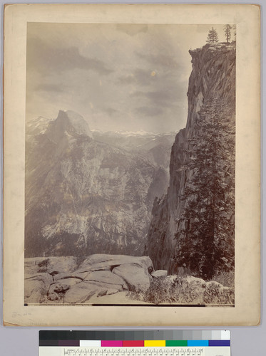 Glacier Point and Half Dome from trail. Yosemite Valley, Cal. / Taber Photo., San Francisco