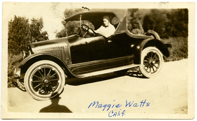 Maggie Watts driving car