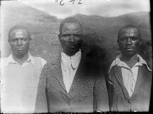 Three African men, Tanzania, ca.1893-1920