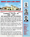 Normandie Church of Christ Reporter (bulletin) on Carroll Pitts, Jr.'s passing