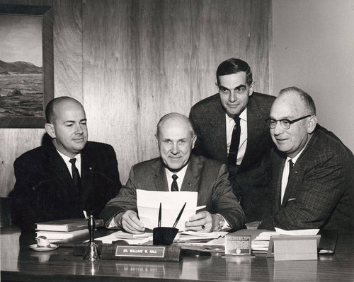 Dr. Wallace Hall and other administrators of West Valley Junior College