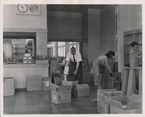 Preparing library, Campbell campus