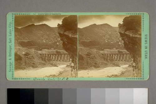 Devil's Gate--Union Pacific Railroad. Views in Utah