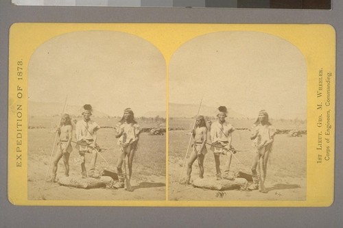 Apache Indians as they appear ready for the war-path.--Photographer: T. H. O'Sullivan--Photographer's number: 30--Photographer's series: Expedition of 1873