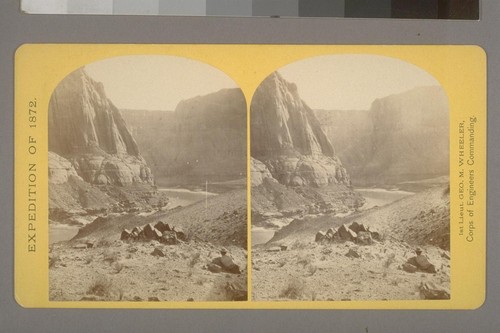 Mouth of the Paria, Colorado River; walls 2100 feet in height.--Photographer: Wm. Bell--Photographer's number: 11--Photographer's series: Expedition of 1872