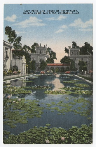 Lily Pond and House of Hospitality, Balboa Park, San Diego, California