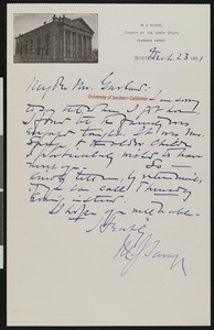 Minot Judson Savage, letter, 1891-03-23, to Hamlin Garland