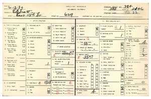 WPA household census for 629 EAST 115TH STREET, Los Angeles County