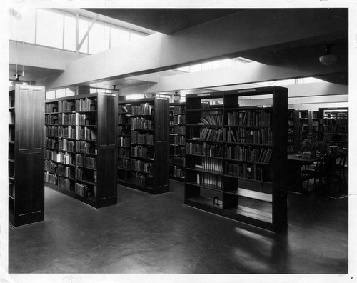 Interior stacks of the Carnegie Library