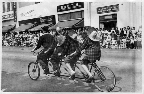 Bicycle Riding in the Founder's Day Parade