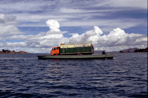 Ferry boat carrying truck