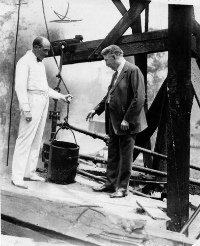 Doheny at first Los Angeles oil well