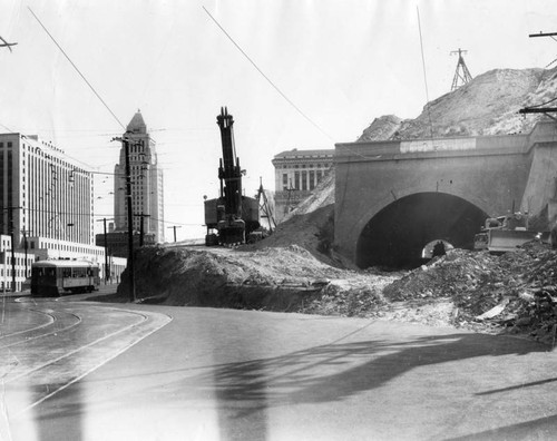 Broadway Tunnel being razed to make room